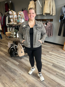 RISEN CURVY: VINTAGE WASHED JACKET