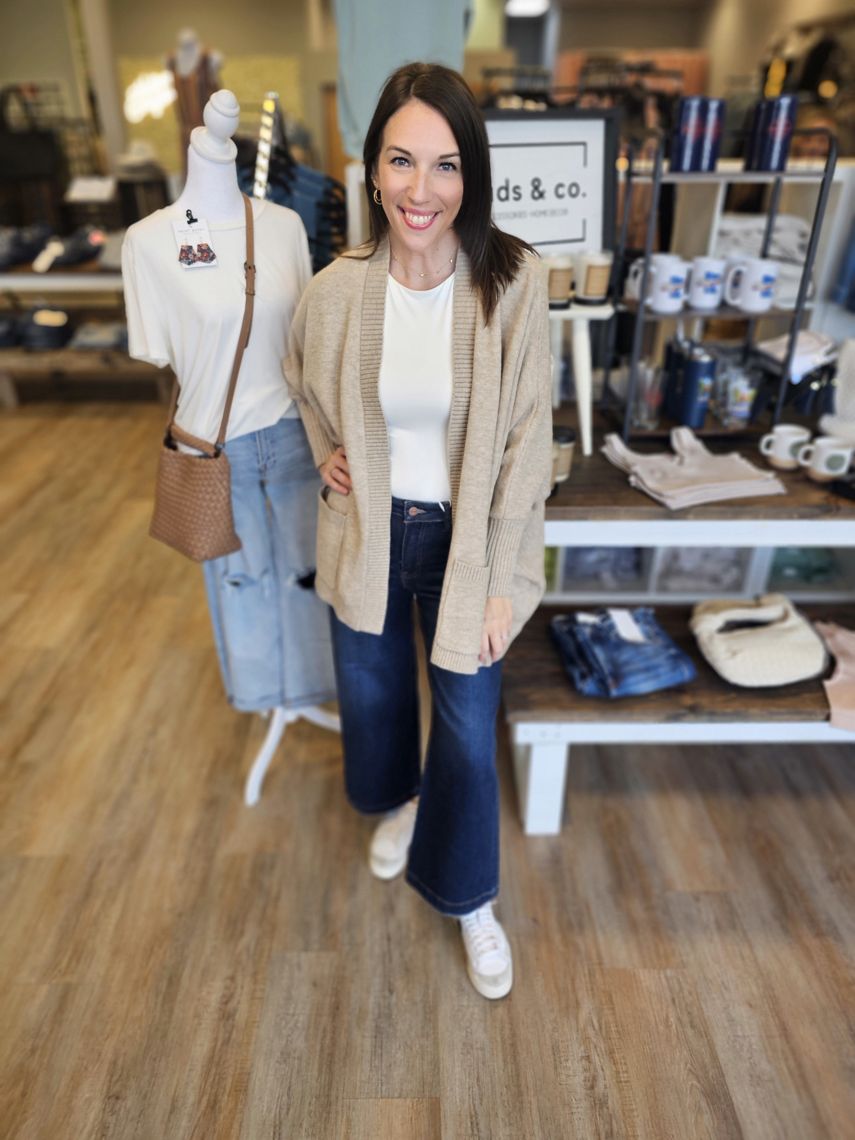 Taupe Heavy Knit Waffle Hoodie Shacket