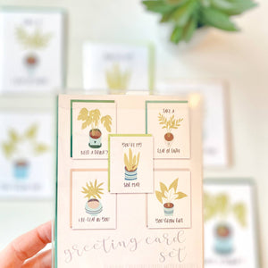 Soil Mate Greeting Card Set - Friendly Funny Plant Notes