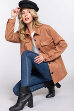 Load image into Gallery viewer, CAMEL FAUX SUEDE SHACKET