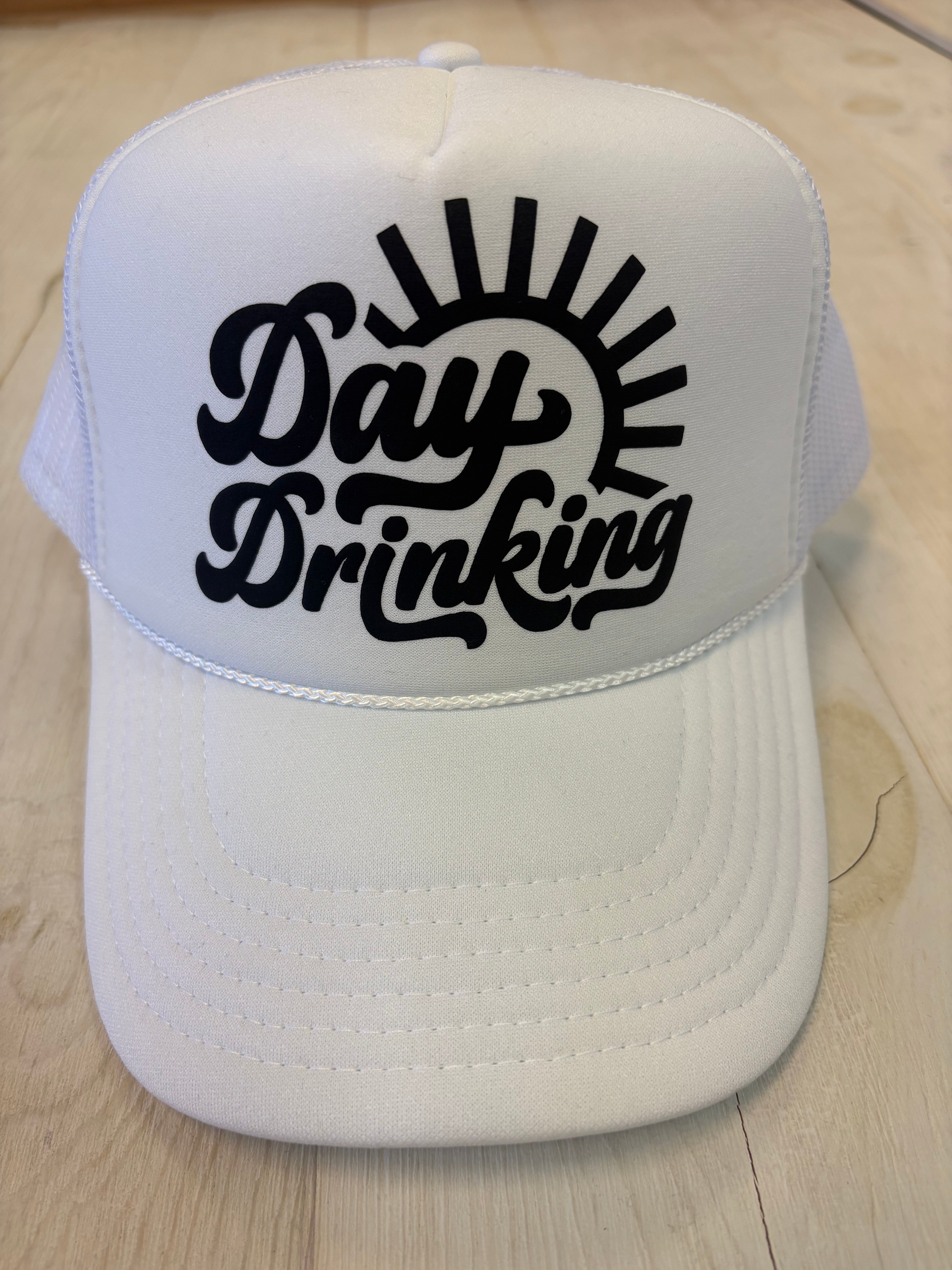 Day Drinking Trucker Hat (white)
