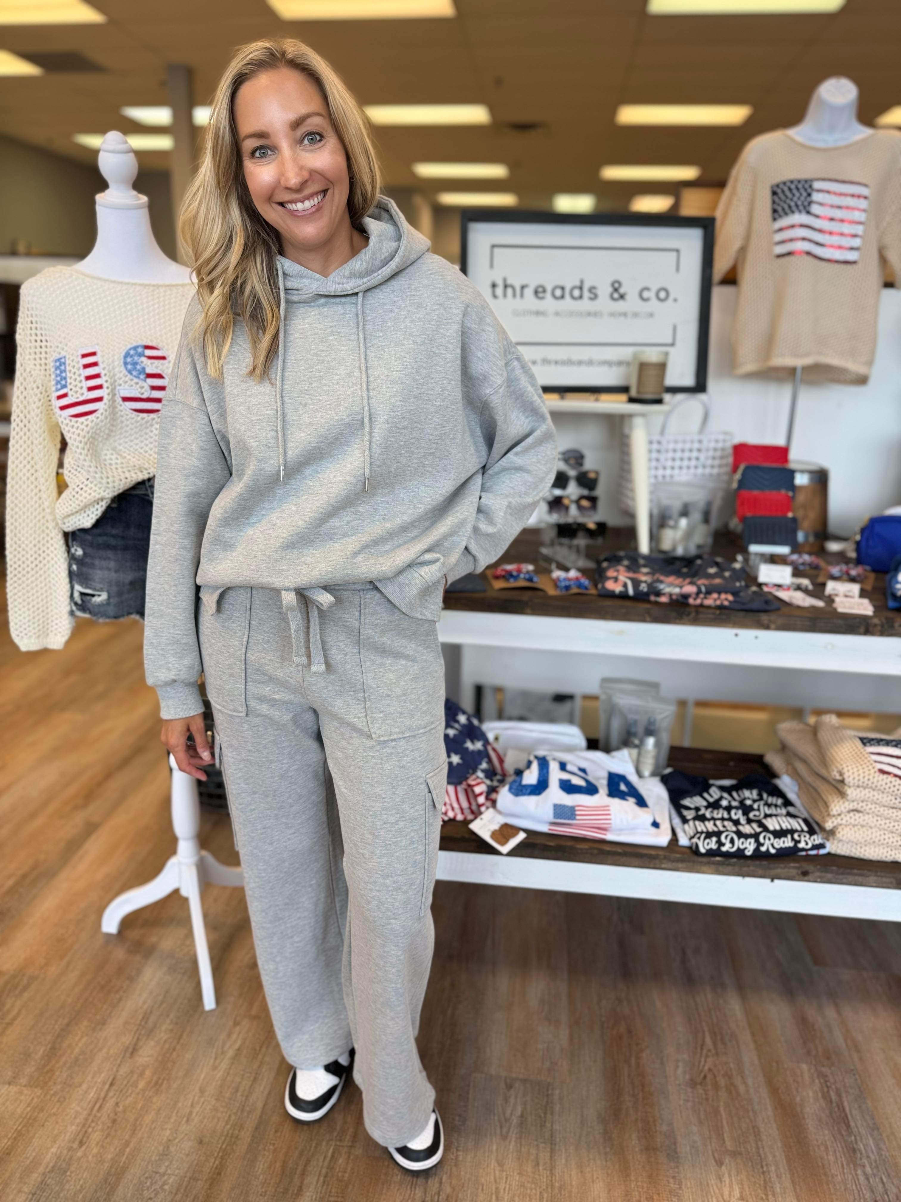 RISEN LOUNGE LINE: OVERSIZED HOODIE (HEATHER GREY)