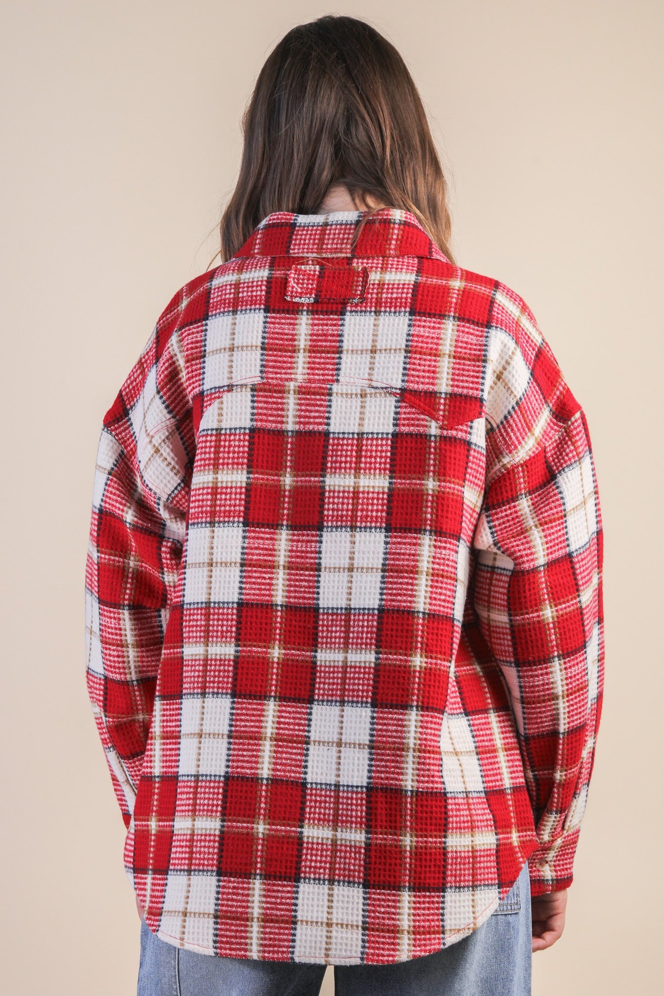 RED PLAID SHACKET
