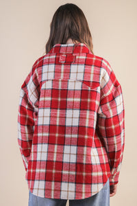 RED PLAID SHACKET