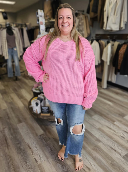 PINK FRIDAY: PINK KNIT SWEATER