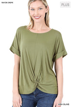 Load image into Gallery viewer, OLIVE KNOT-FRONT TOP