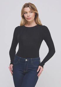 Cable Knit Bodysuit (black)