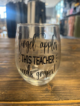 Load image into Gallery viewer, TEACHER WINE GLASSES