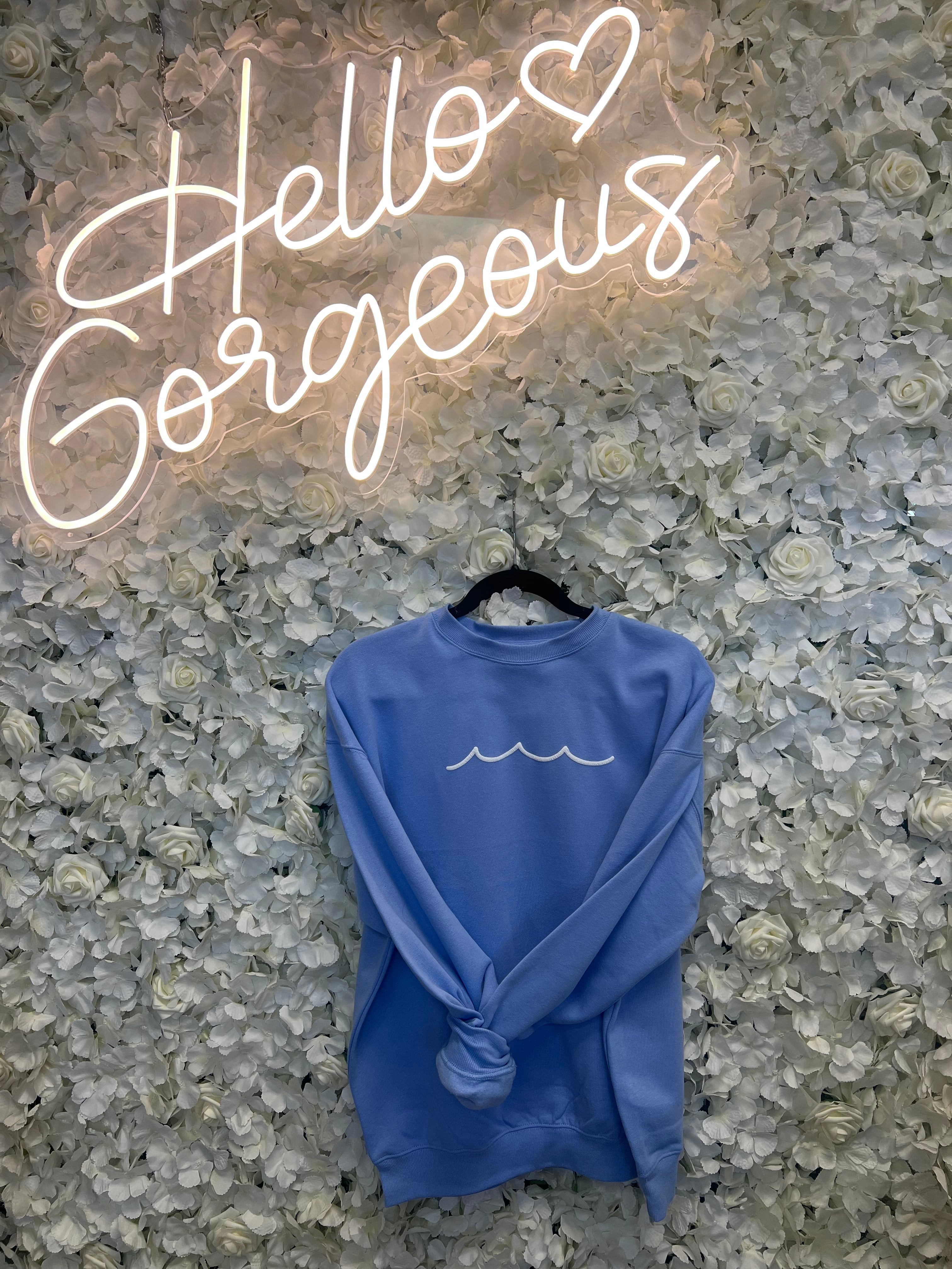 MEET ME AT THE RIVER WAVE SWEATSHIRT