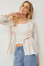 Load image into Gallery viewer, BLUSH STRIPED BUTTON DOWN TOP