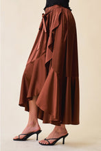 Load image into Gallery viewer, RUST SATIN SKIRT