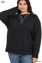 Load image into Gallery viewer, BLACK ROUND NECK PULLOVER
