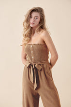Load image into Gallery viewer, TAN LINEN JUMPSUIT