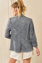 Load image into Gallery viewer, CHARCOAL KNIT BLAZER