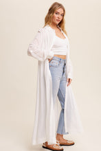 Load image into Gallery viewer, BUTTON DOWN MAXI DRESS AND CARDIGAN (WHITE)