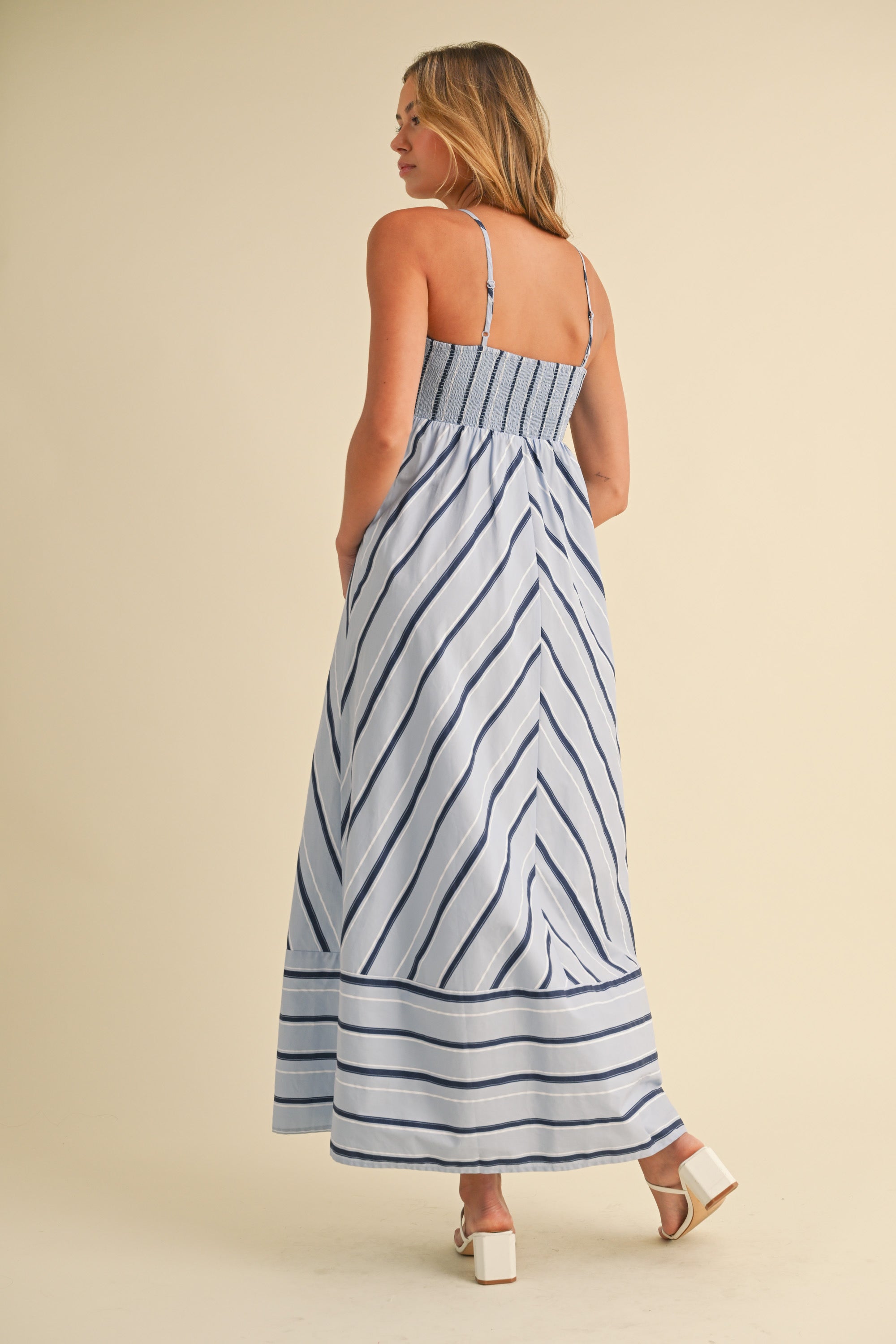 Blue Chevron Dress