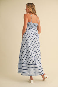 Blue Chevron Dress