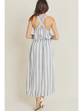 Load image into Gallery viewer, DENIM + WHITE STRIPED DRESS