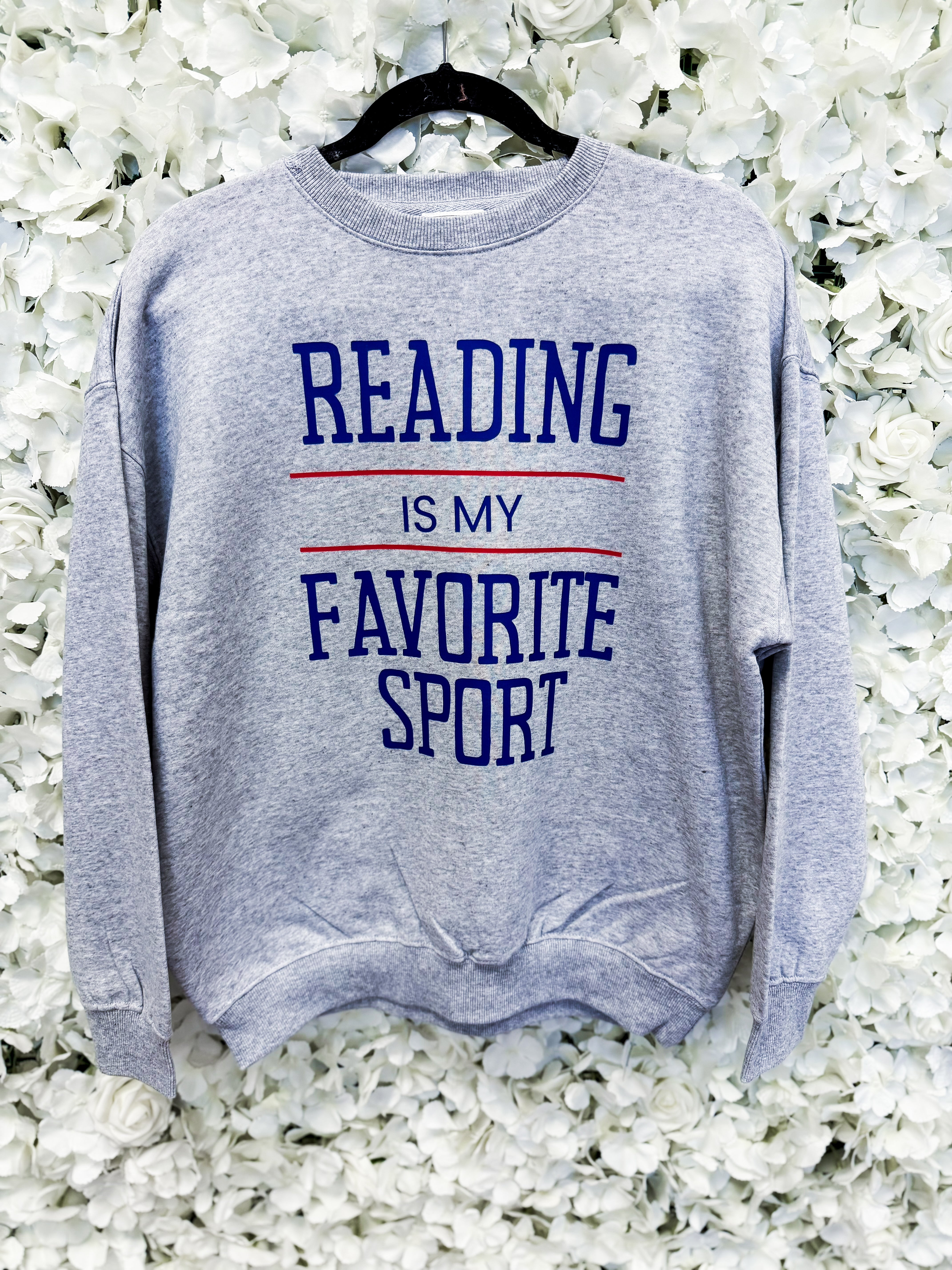 Reading Is My Favorite Sport Crew Sweatshirt