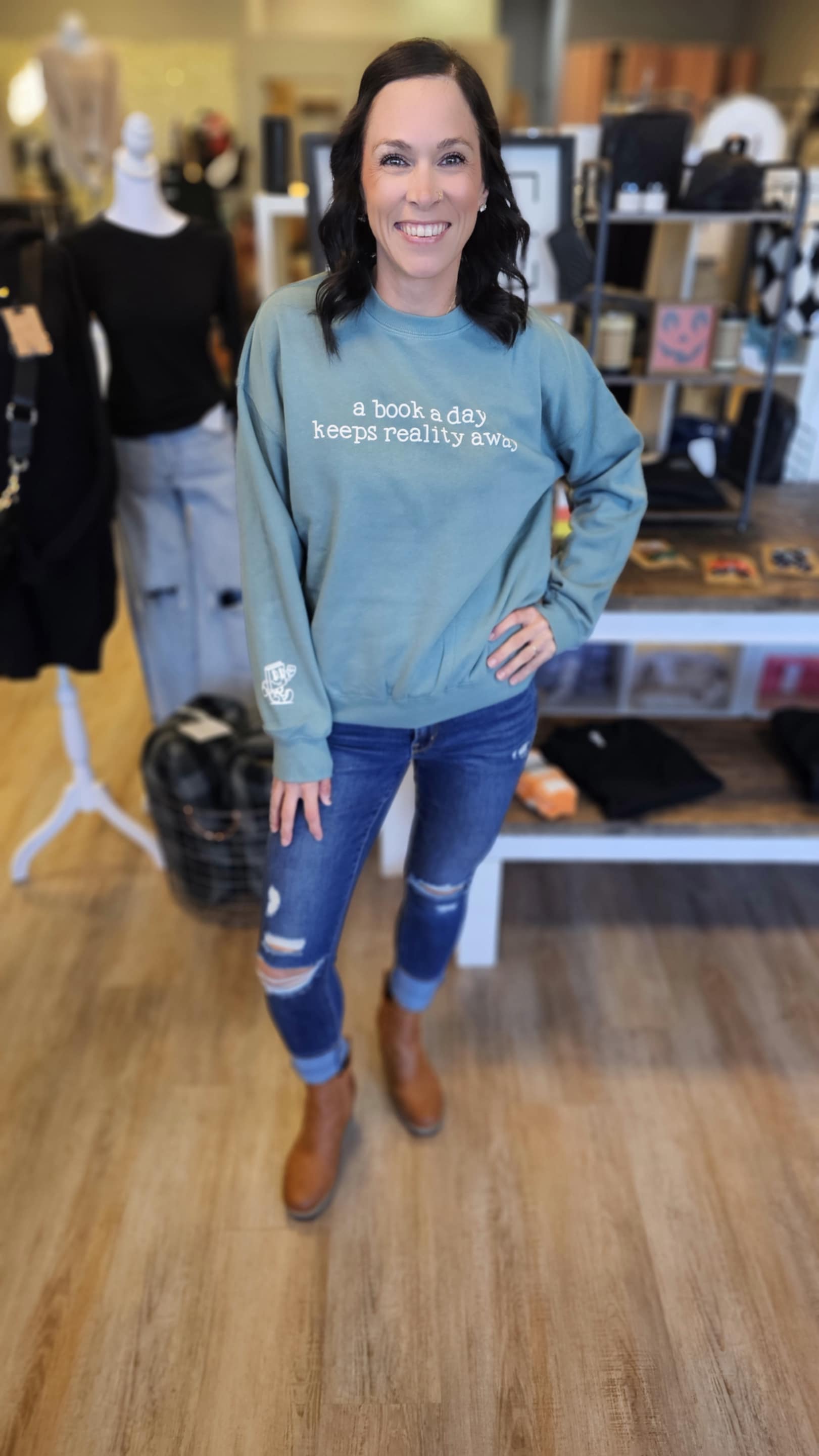 A book a day… sweatshirt Green