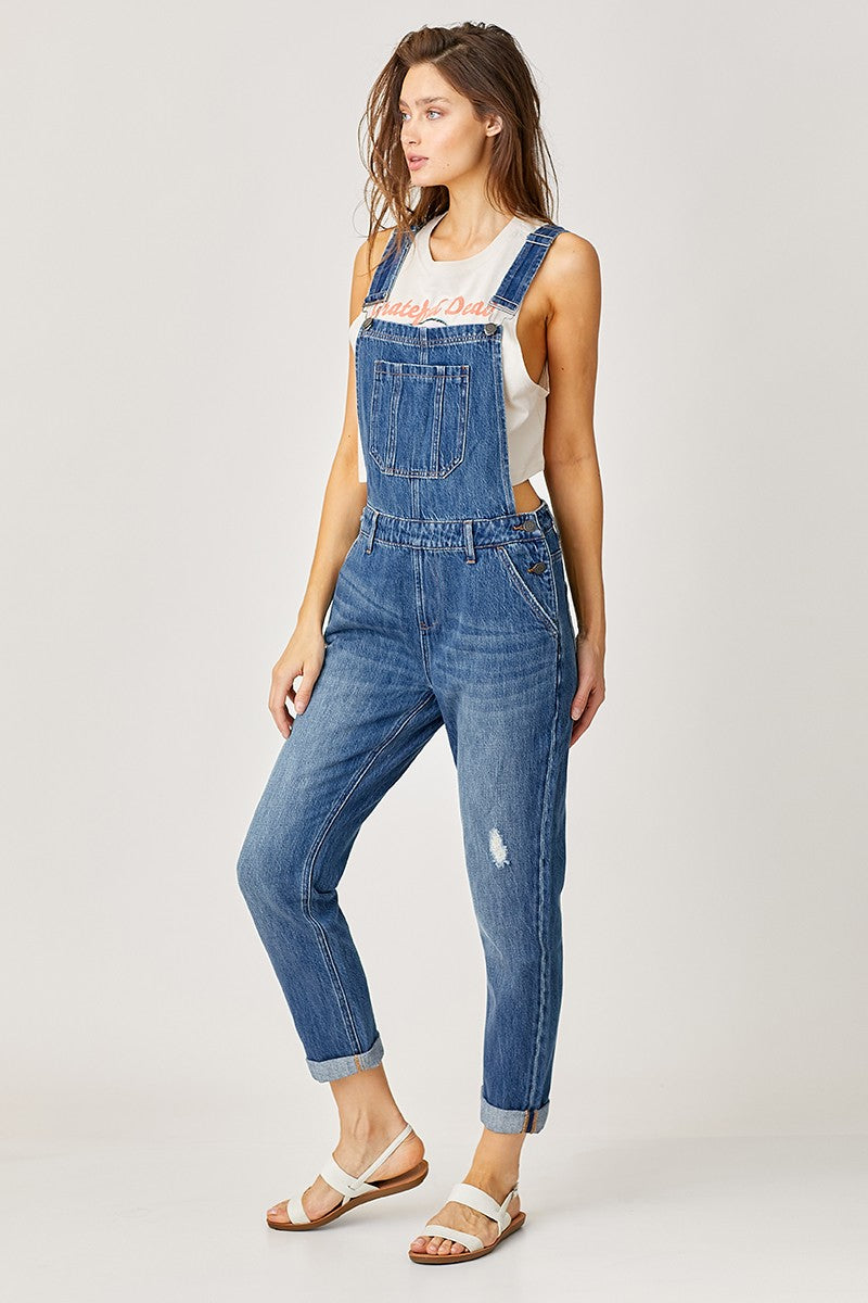 RISEN: DARK OVERALL JEANS