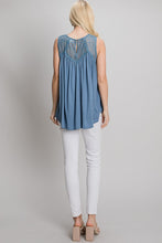 Load image into Gallery viewer, BLUE LACE FLOWLY TOP