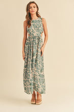 Load image into Gallery viewer, LEAF PRINT CUT-OUT DRESS