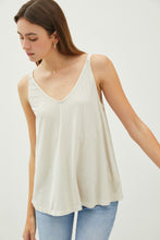 Load image into Gallery viewer, FLOWY V-NECK TANK (ECRU)