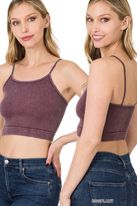 RIBBED SEAMLESS CROPPED CAMI