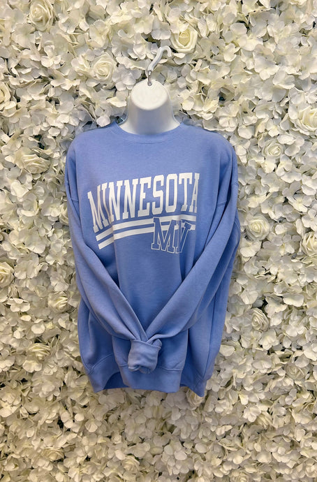 MINNESOTA MN PERIWINKLE CREW SWEATSHIRT