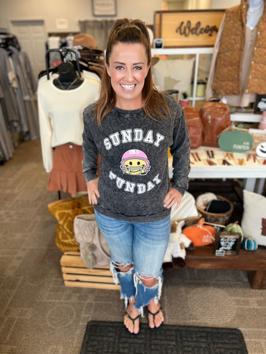 SUNDAY FUNDAY CREW SWEATSHIRT