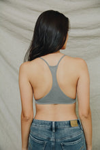 Load image into Gallery viewer, Seamless Lace Up Racer Back Bralette (GRAY)