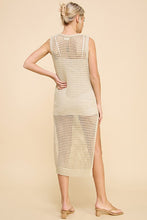 Load image into Gallery viewer, GOLD OPEN WEAVE SWEATER COVERUP