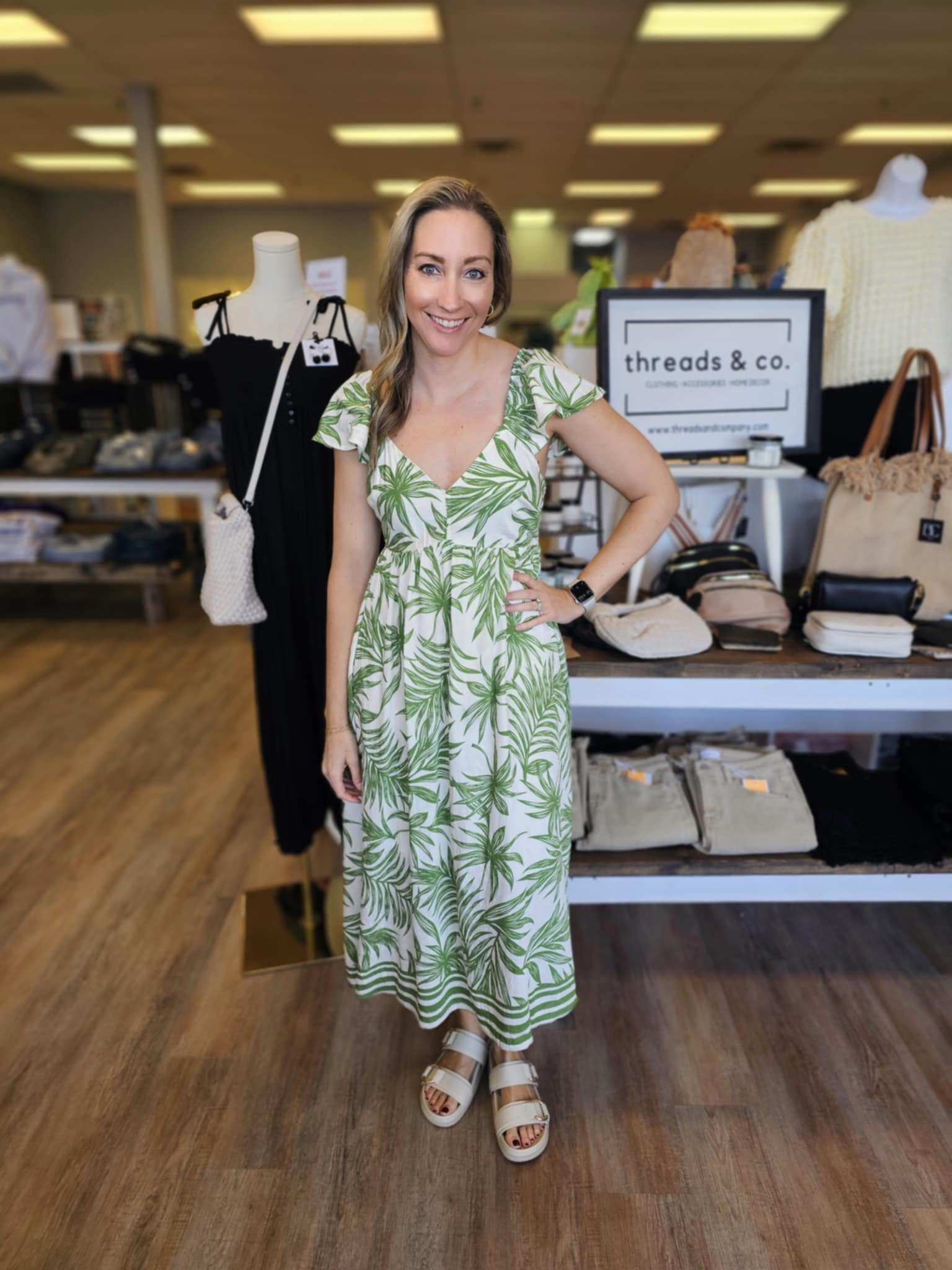TROPICAL GREEN DRESS
