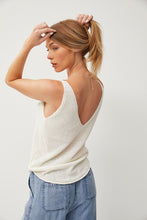 Load image into Gallery viewer, IVORY V-NECK MESH KNITTED TANK