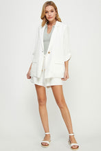Load image into Gallery viewer, WHITE SOFT LINEN BLAZER