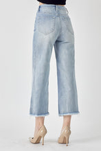 Load image into Gallery viewer, RISEN: HIGH RISE FRAYED ANKLE WIDE JEANS