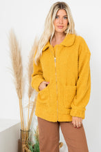 Load image into Gallery viewer, MUSTARD ZIP UP JACKET