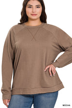 Load image into Gallery viewer, MOCHA ROUND NECK PULLOVER