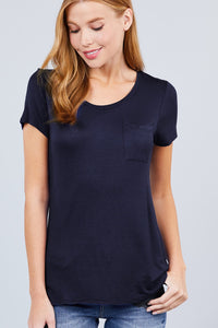 SCOOP NECK BASIC TEE