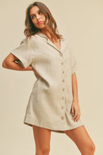 Load image into Gallery viewer, OATMEAL BUTTON DOWN SHIRT DRESS