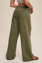 Load image into Gallery viewer, OLIVE WIDE LEG PANTS