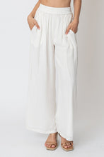 Load image into Gallery viewer, WHITE STRIPED WIDE PANTS