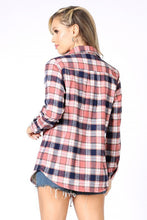 Load image into Gallery viewer, PINK + BLUE SHERPA SHIRT