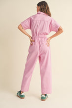 Load image into Gallery viewer, PINK UTILITY ROMPER