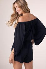 Load image into Gallery viewer, OFF SHOULDER BLACK ROMPER