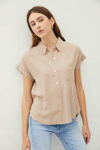 STONE BUTTON DOWN TOP