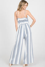 Load image into Gallery viewer, STRIPED BELTED JUMPSUIT