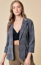 Load image into Gallery viewer, TEXTURED CHARCOAL BLAZER