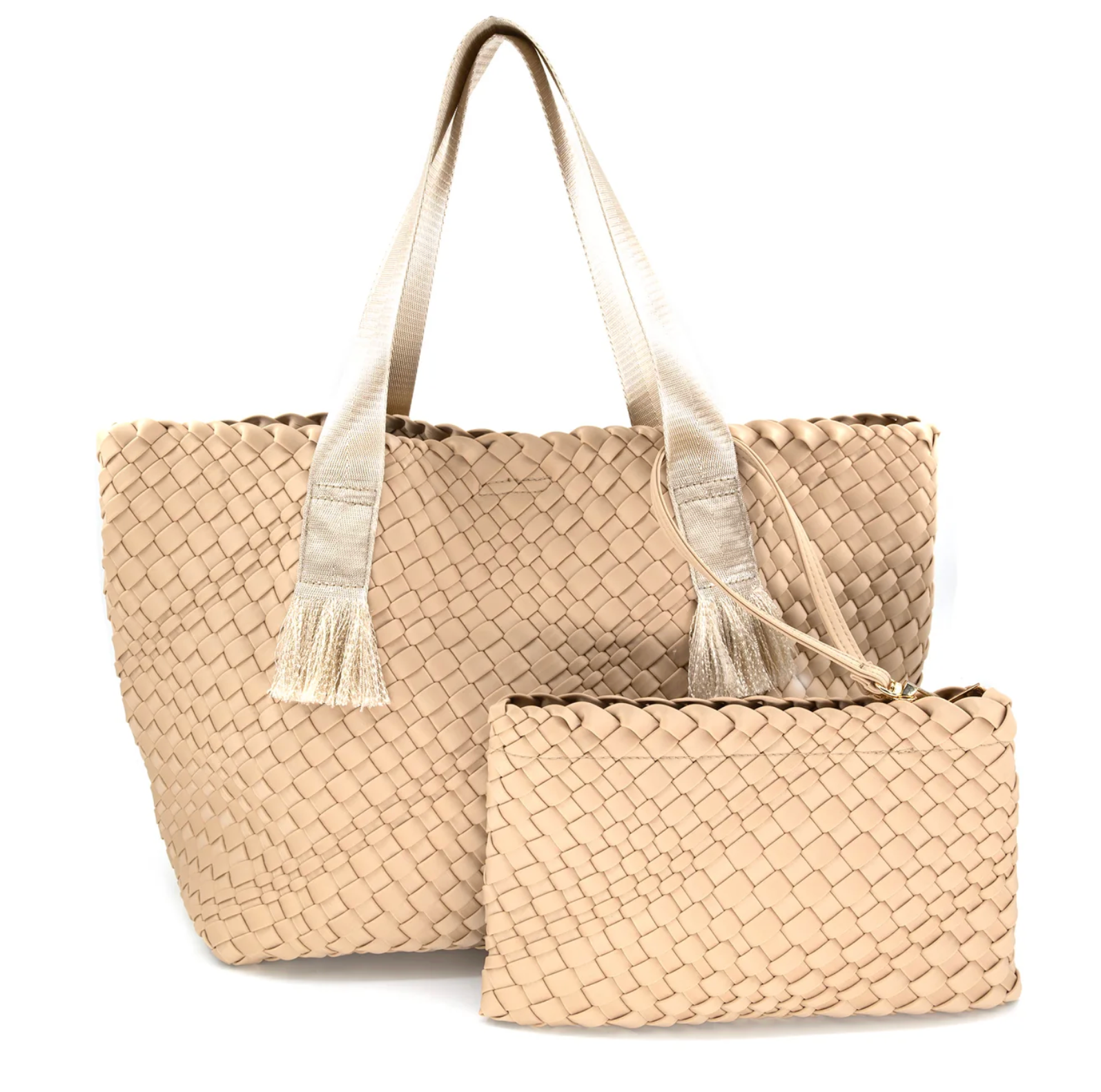 Beige Woven Purse (large)